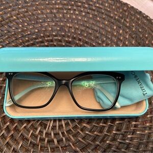 Tiffany & Co. Black Eyeglasses with Blue Case